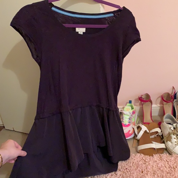 Purple Peplum Top - Picture 3 of 3